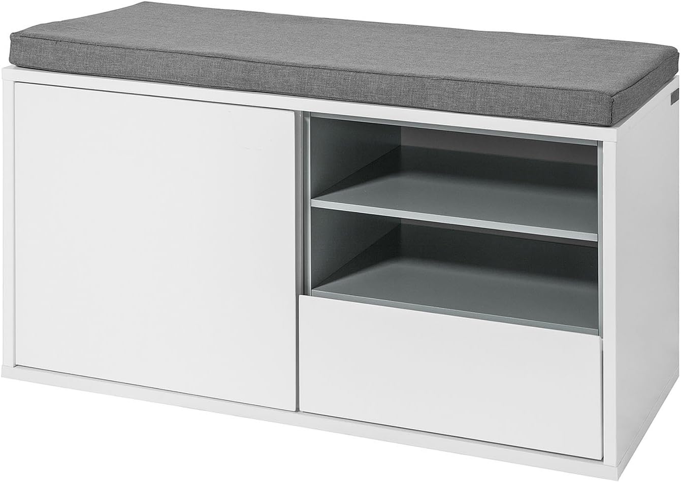 SoBuy FSR23-WN Schoenenbank met zitkussen | Schoenkist | Bamboe | ca
