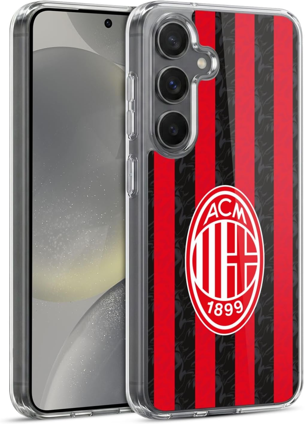 Head Case Designs Officially Licensed AC Milan Home 2025/26 Crest Kit Gel Case [Military Grade Protection] Compatible with Samsung Galaxy S24 5G and Compatible with MagSafe