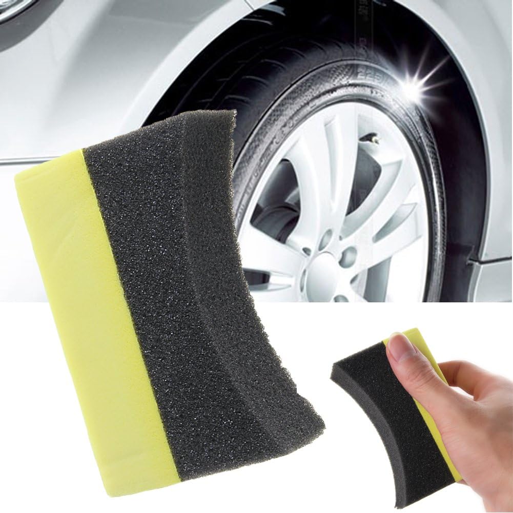 Car Professional Tyre Tire Dressing Applicator Curved Foam Sponge Pad Automotive