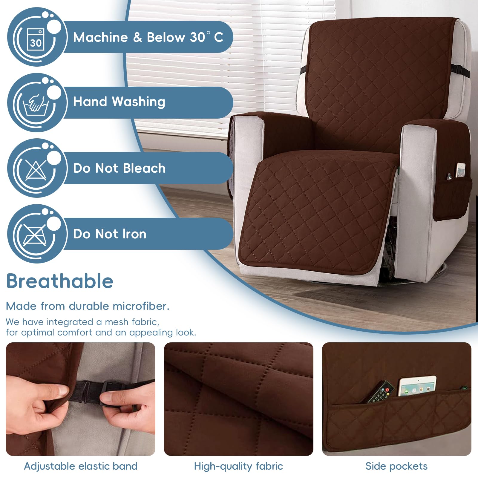 Housse de fauteuil relax - Anti-taches - Solide - Imperméable - Pour chiens et animaux domestiques