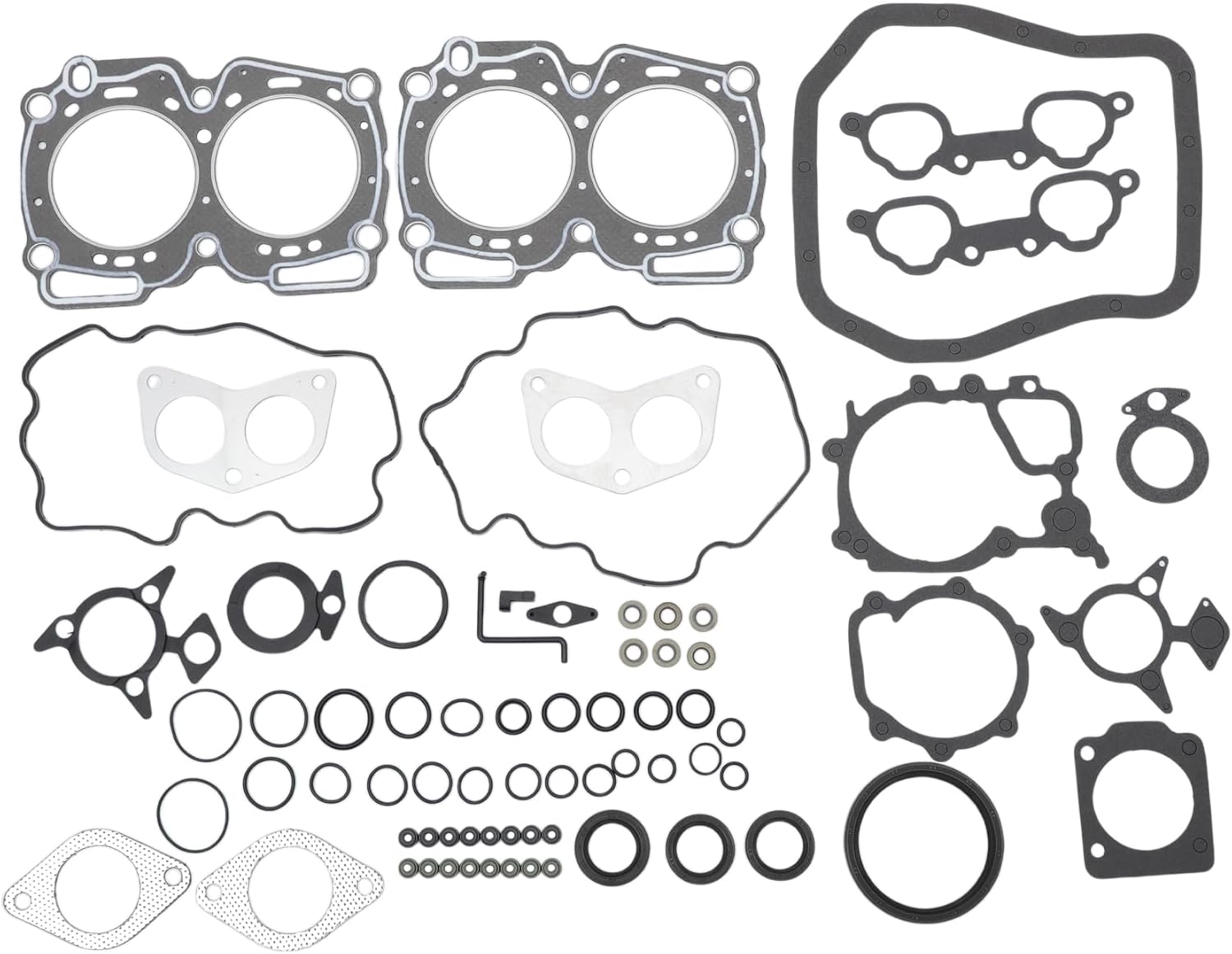 No.10105AA020 Cylinder Head Gasket Kit for SUBARU Engine. EJ22E(BF7)2.2L Engine Engine Valve Gasket Set Rubber, Metal 1 Set Black