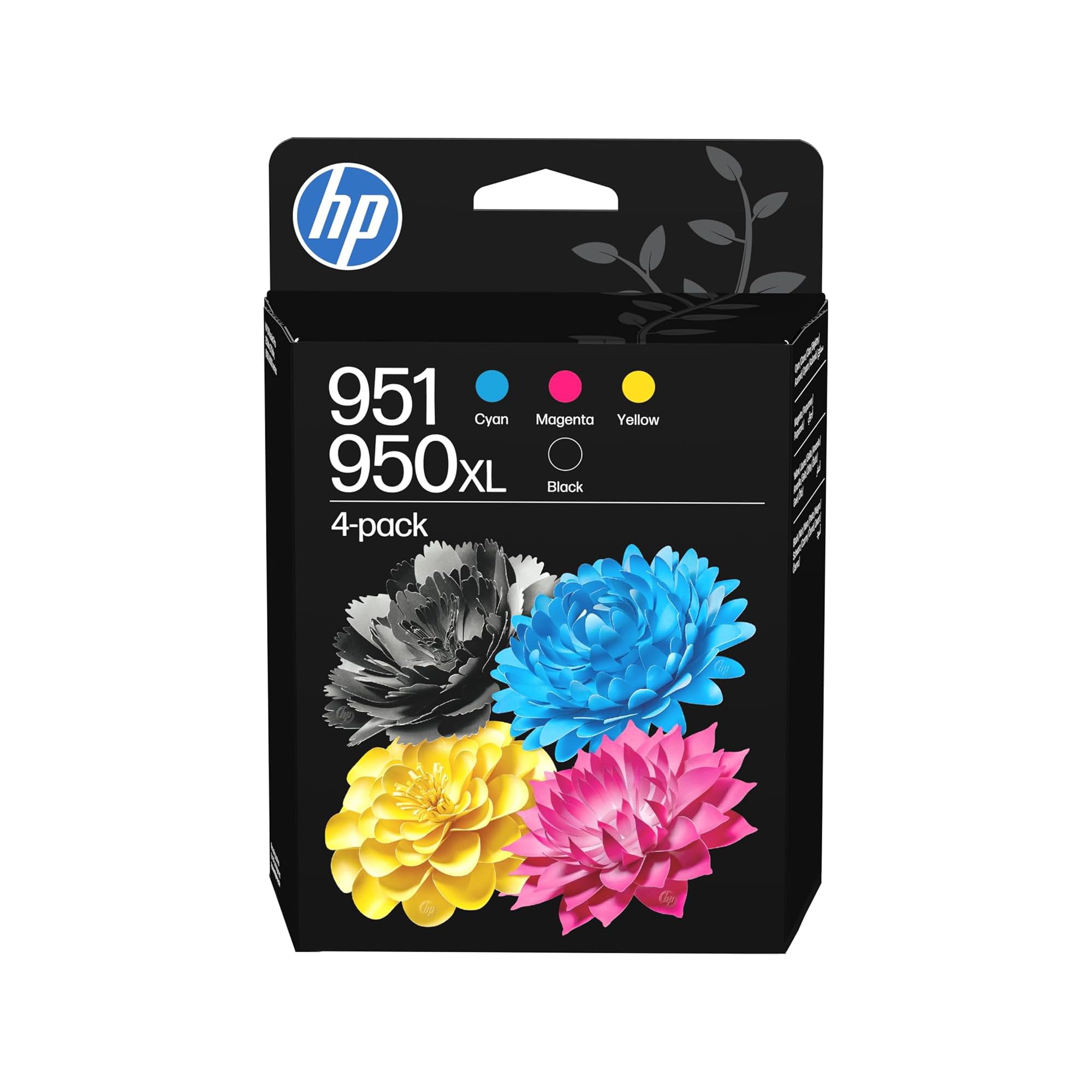 HP 950XL/951 Negro, Cian, Magenta, Amarillo, 4 Cartuchos Tinta Originales | Compatible con OfficeJet Pro 251, 276, 8100, 8600, 8610, 8616, 8620, 8640, 535 páginas (C3WK1AE)