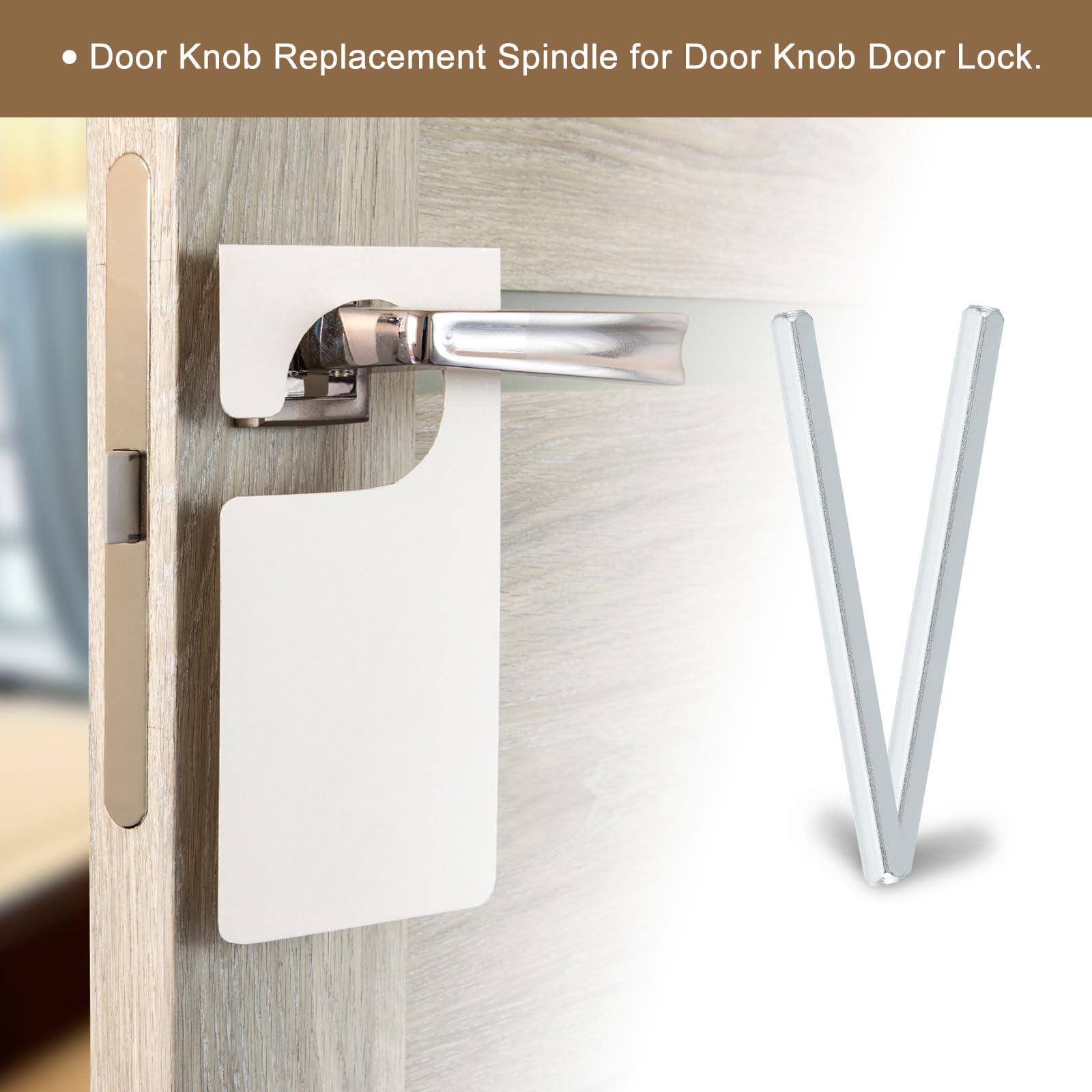 2 Perni Di Ricambio Per Maniglie Porta 140x8mm - Argento, Ferro Zincato, Per Interni Ed Esterni - Foto 12