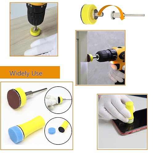 Miniatura 5 de 100 piezas de lija de 1 pulgada de grano 40 de gancho y bucle lijadora de disco de lijado para taladro amoladora herramientas rotativas