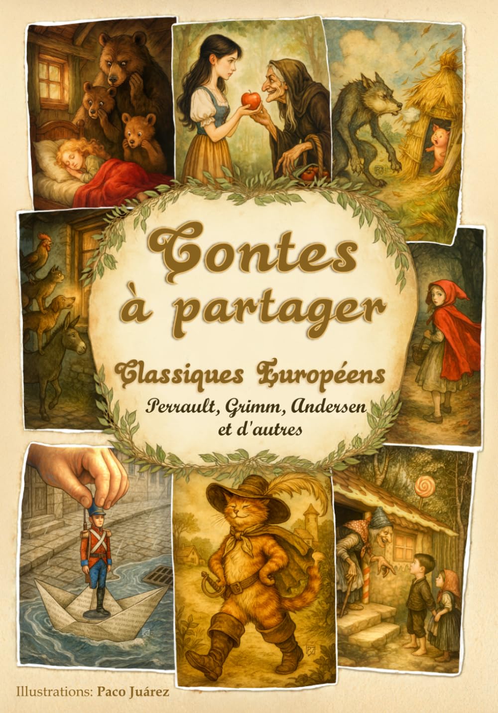 Contes à partager: 16 classiques européens avec des illustrations inédites - Perrault, Grimm, Andersen et d'autres
