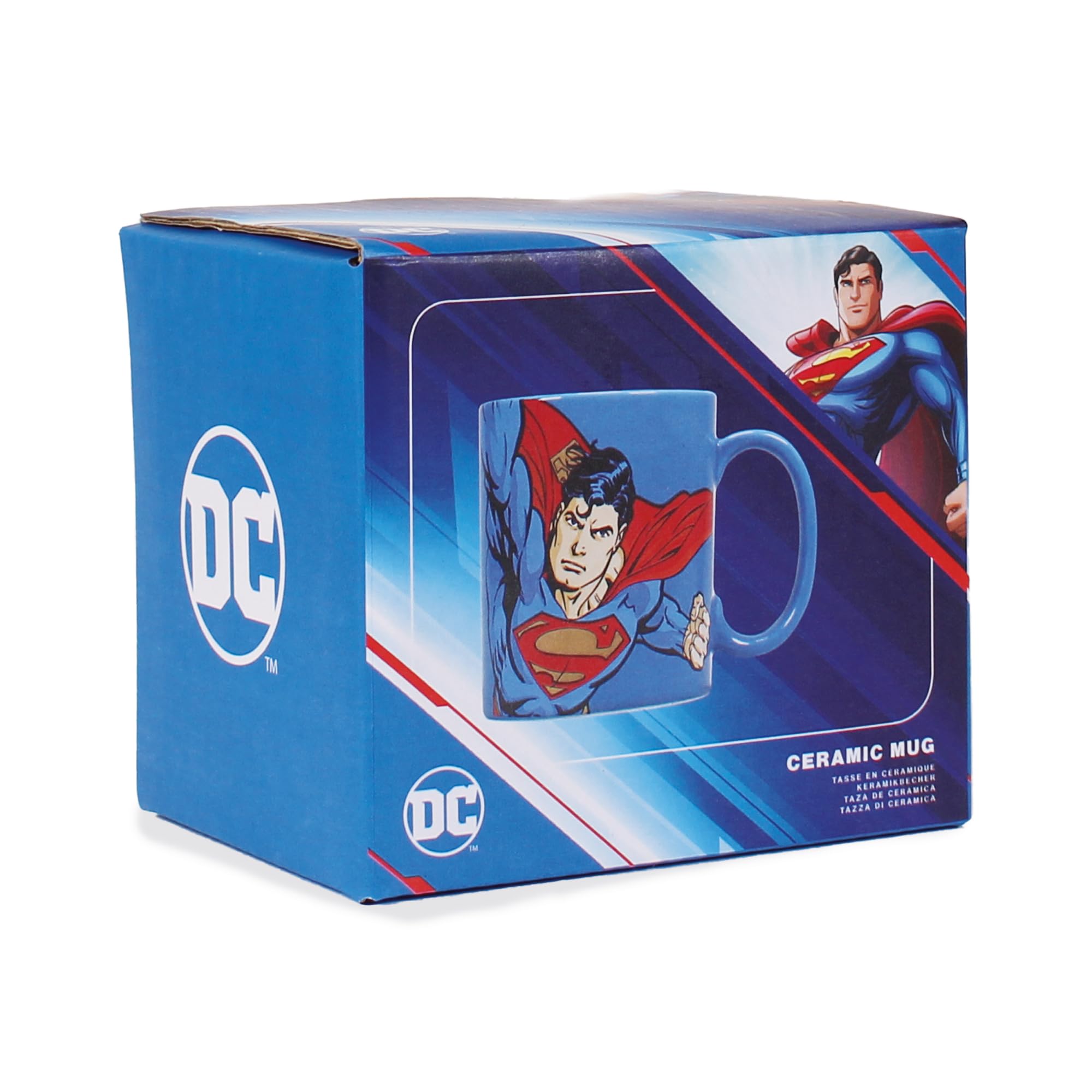 Half Moon Bay MUGBSM09 Ceramic Supeman 'Man of Steel' Mug, 400ml Capacity, 13cm x 10.7cm, Superman (Man of Steel)