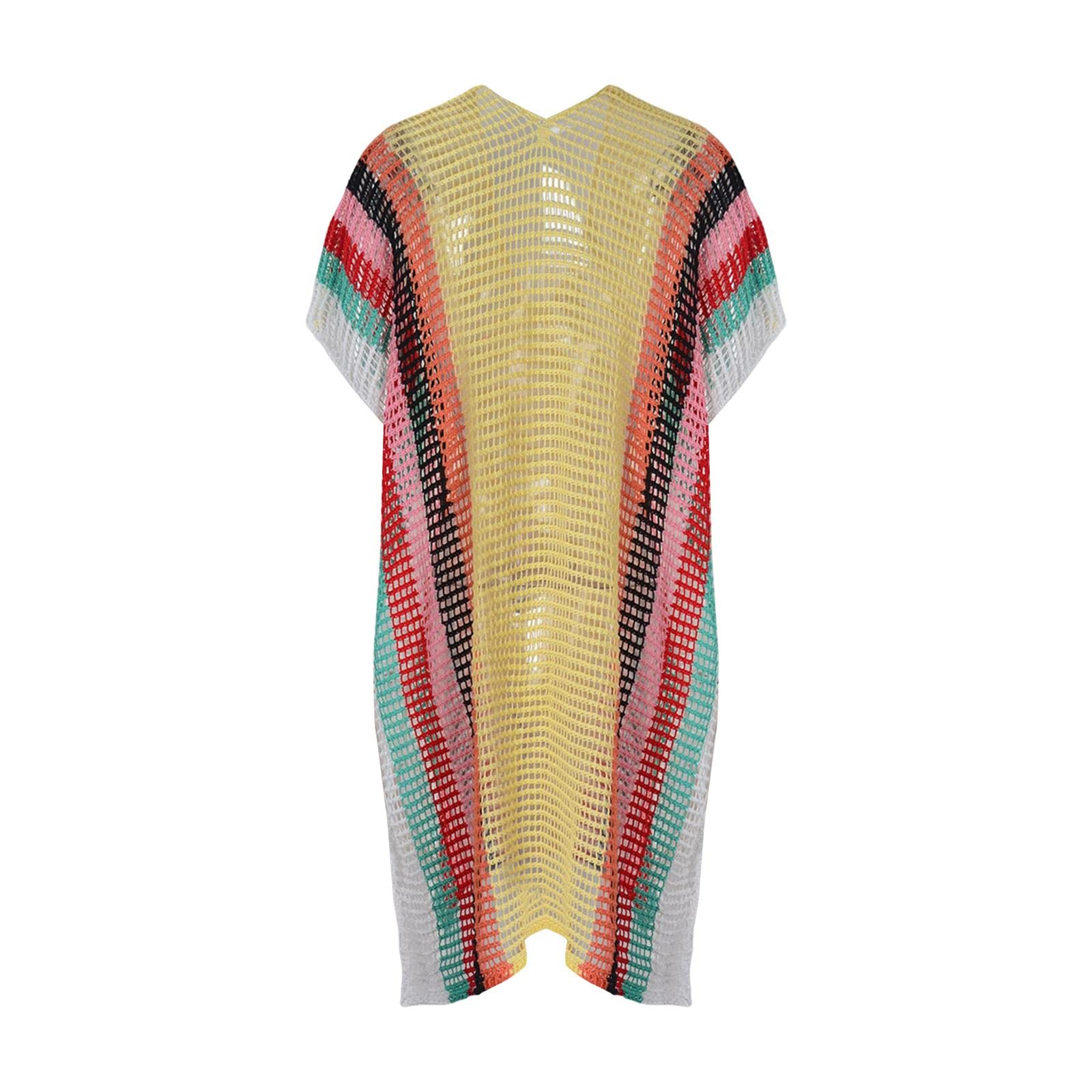 calandis ™ Swimsuit Cover Up for Women Knitting Vacation Sun Protection Clothing Yellow | Womens Clothing-picture-56