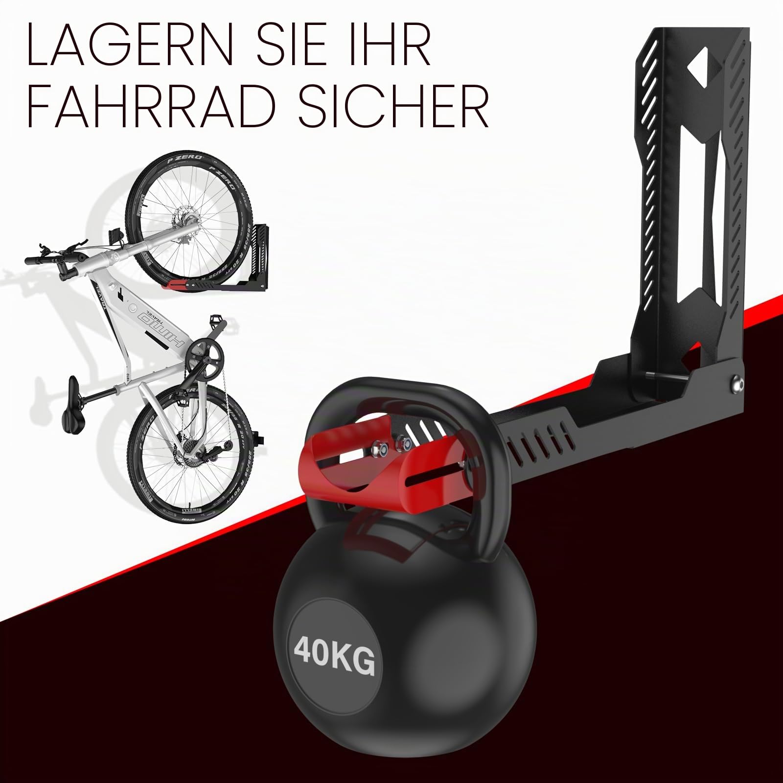 IMAYCC Upgrade-Version Schwenkbare Fahrrad Wandhalterung, Fahrradhalterung Wand ohne schweres Heben, platzsparender Fahrradständer für die Garage, einfaches Einhängen und Aushängen