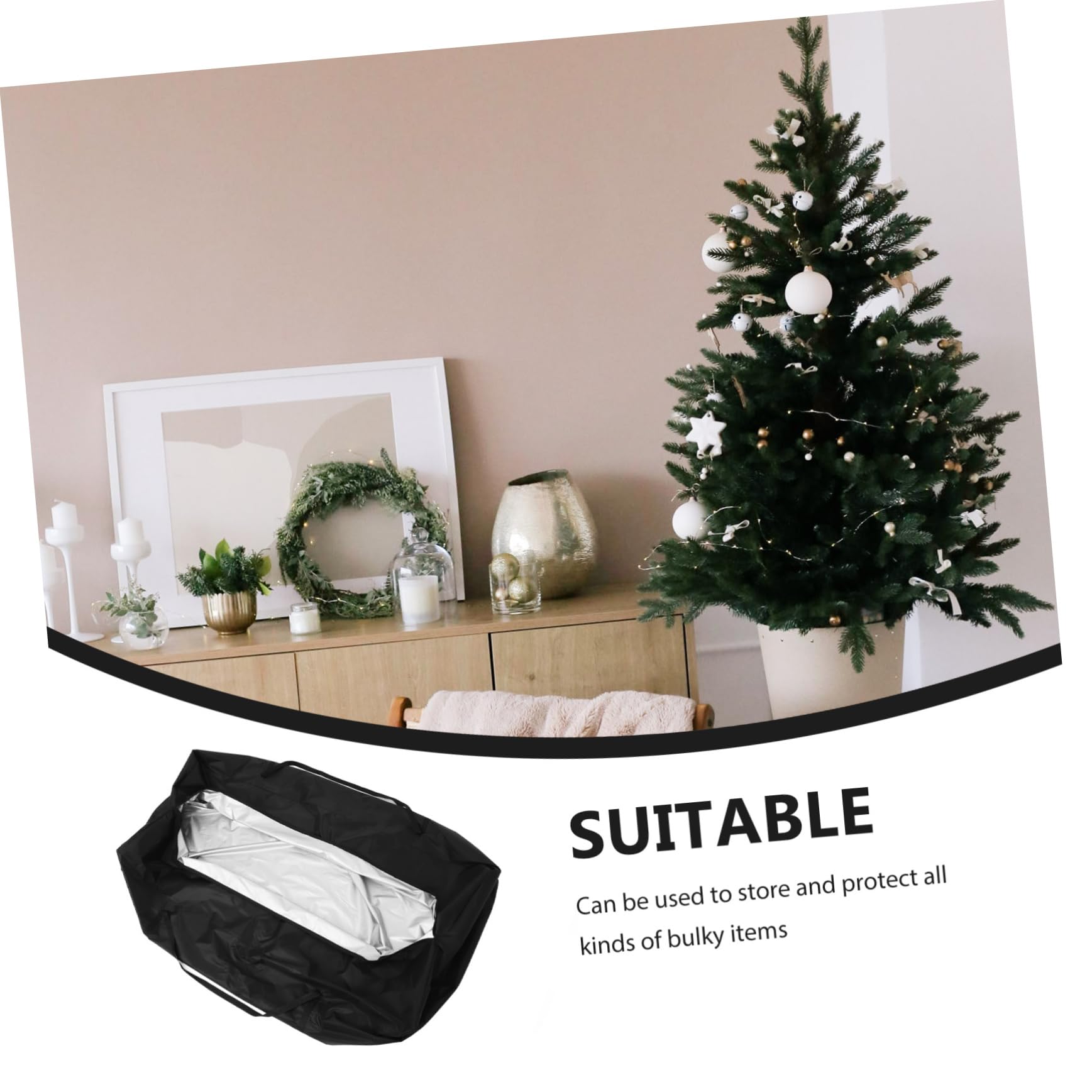 Borsa Stoccaggio Per Albero Natale Contenitore in Per Albero Natale e Pieghevole Supporto Portaoggetti Per Cuscini e Mobili Da Giardino