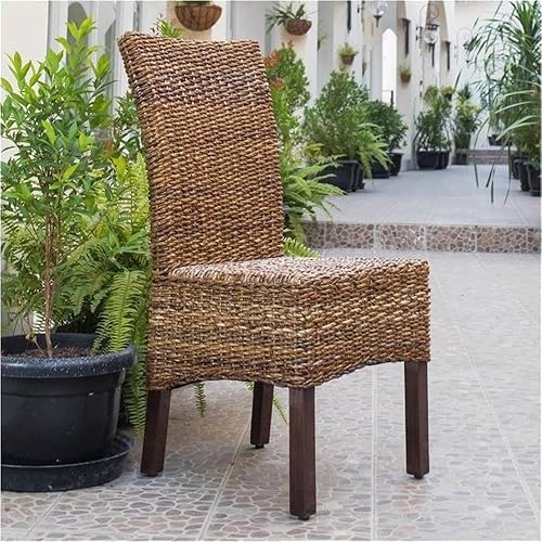 Miniatura 2 de Pemberly Row Coastal WickerRattan Silla de comedor en marrón (juego de 2)