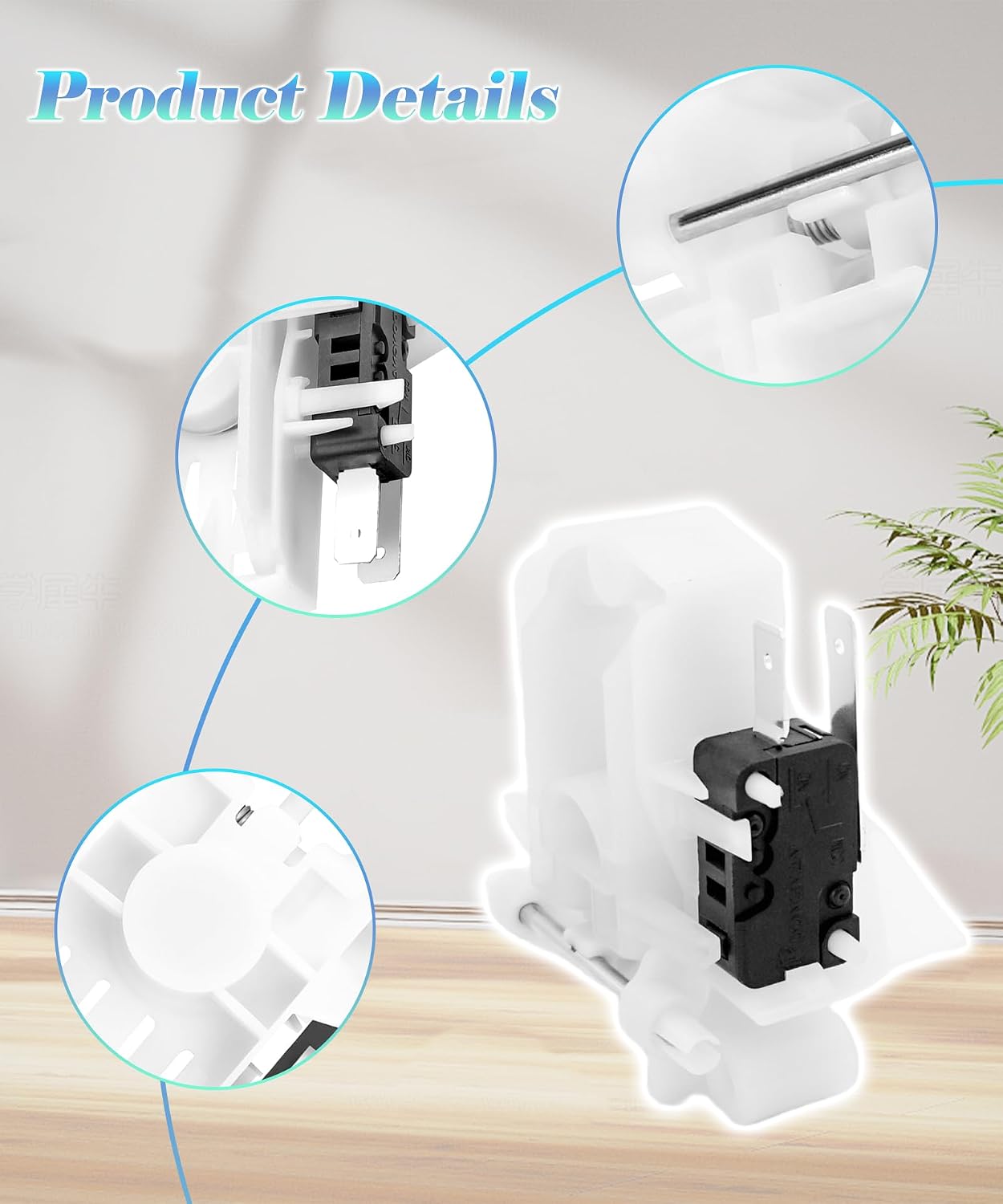 DD81-02197A Dishwasher Door Switch Latch Lock Compatible With Sam-sung Dishwasher,Replace AP6244343 PS12085601 ETC