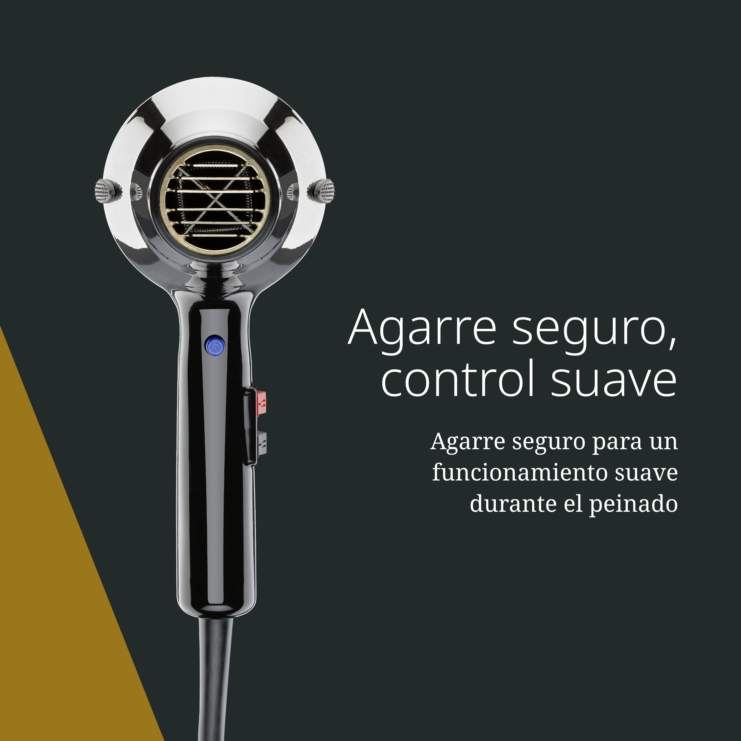 Moser Protect, Secador de Pelo Profesional Potente, 1500 W | Secador 1500 W, Motor de CA de Larga Duración, Cerámica-Turmalina, 2 Velocidades y 3 Niveles de Calor, Filtro Extraíble