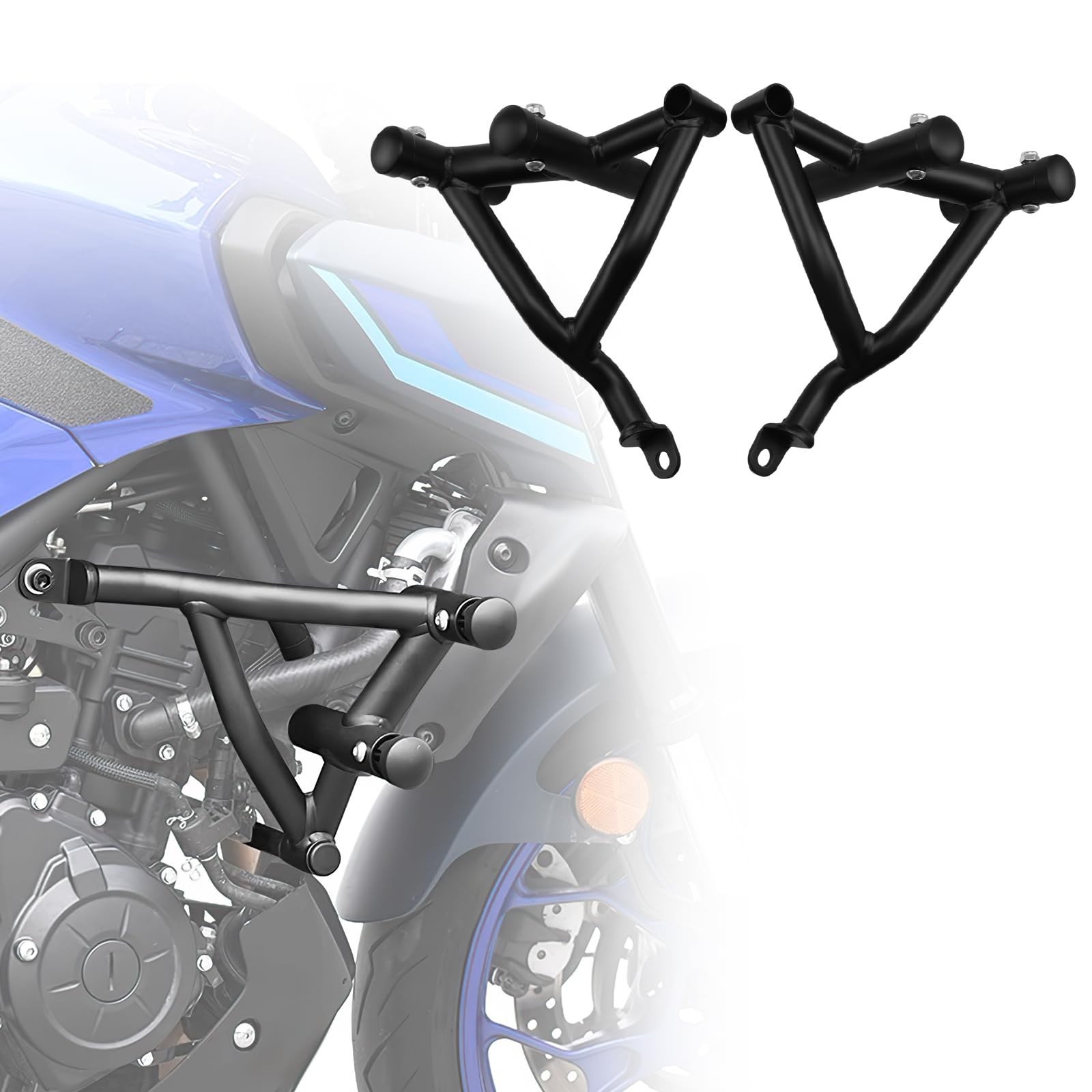 Motorcycle Engine Guard Highway Crash Bars Crash Guard Bumper Falling Protection Highway CrashBars Compatible with Yamaha MT03 MT 03 MT-03 MT25 MT 25