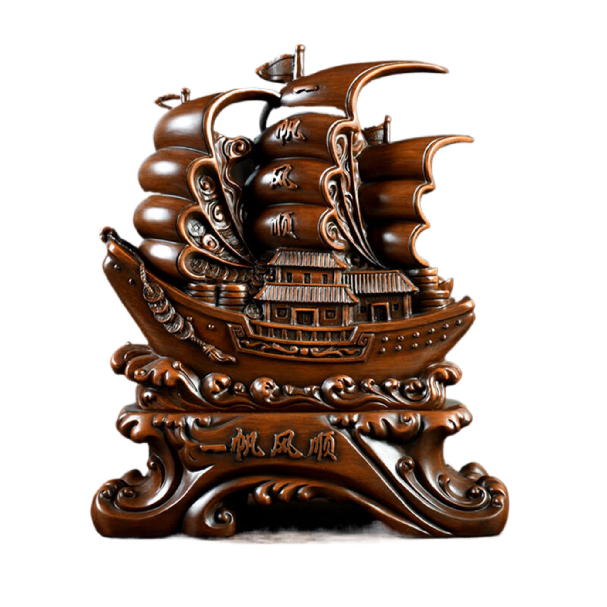 Amazon.com: RWSEFK 一帆风顺小号木纹色/一帆风顺船Dragon Sailing