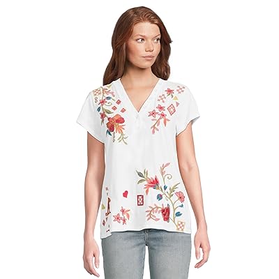 Johnny Was Button Neck T Shirts Women