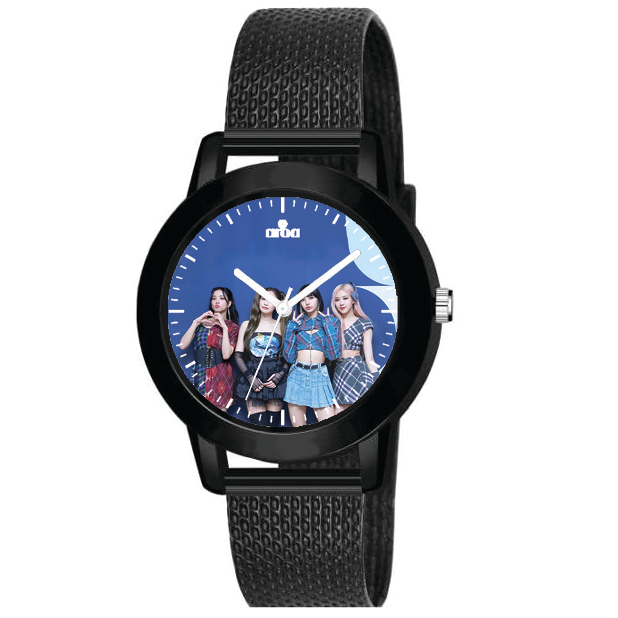 AROA Watch for Womens with Blackpink Members Show Love Model :814 in Black Metal Type Rubber Analog Watch Blue Dial for Women Stylish Watch for Girls (B0C973C33T) Amazon Price History, Amazon Price Tracker