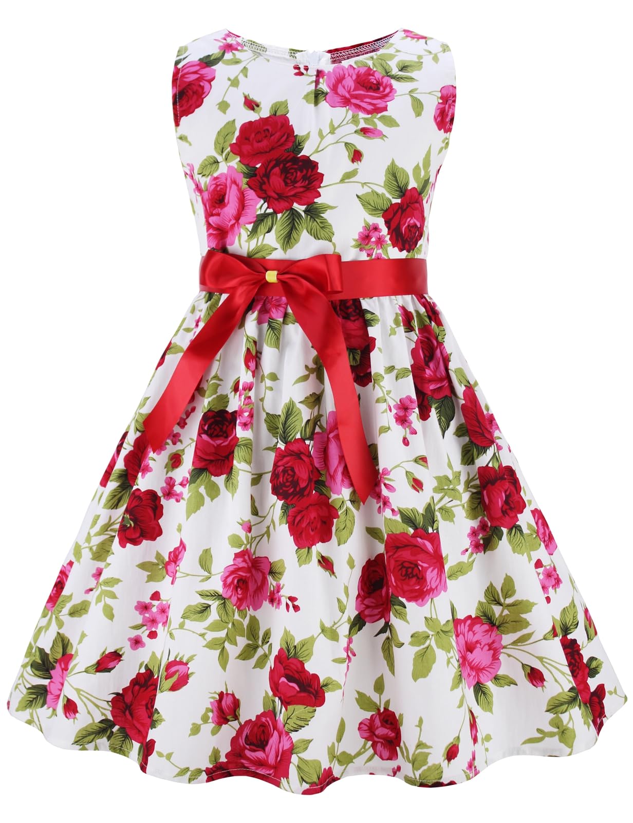 PrinceSasaKid Floral Cotton Girls Dresses Summer Girl Clothes