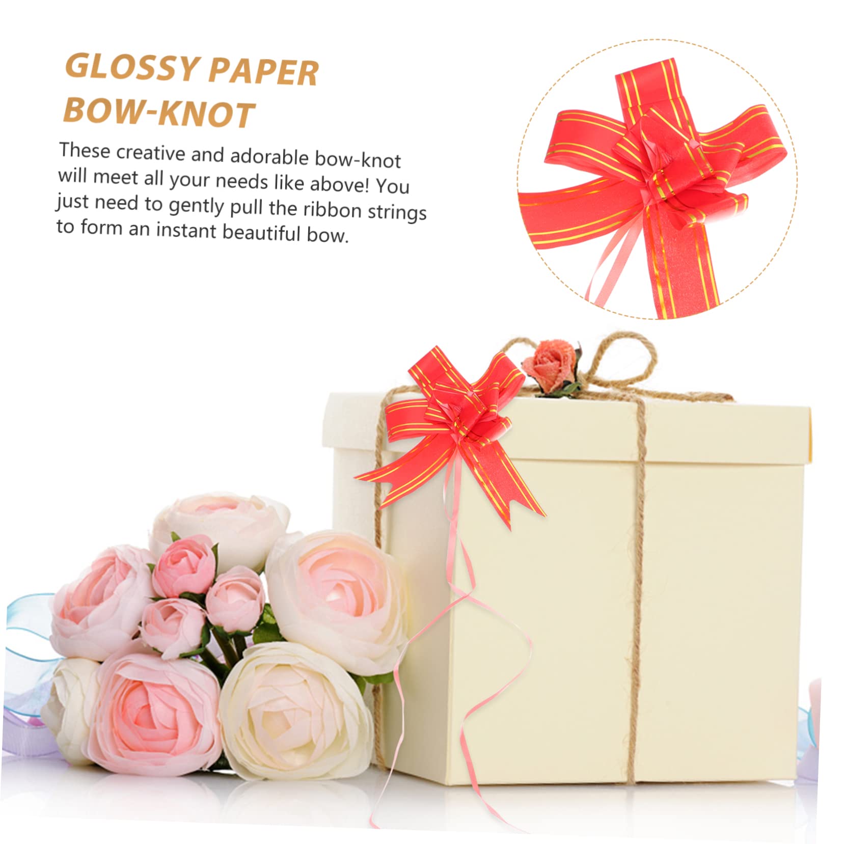 30pezzi Decorativi Bows Raso Con Dorato Eleganti Fiocchi Per Decorazione Auto Matrimoniale Vari Facili Da Usare Perfetti Per Feste e Pacchetti