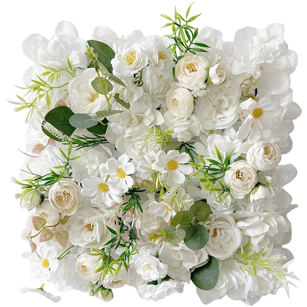 Panneau de fausses fleurs artificielles suspendu pour mur floral de fête et maison