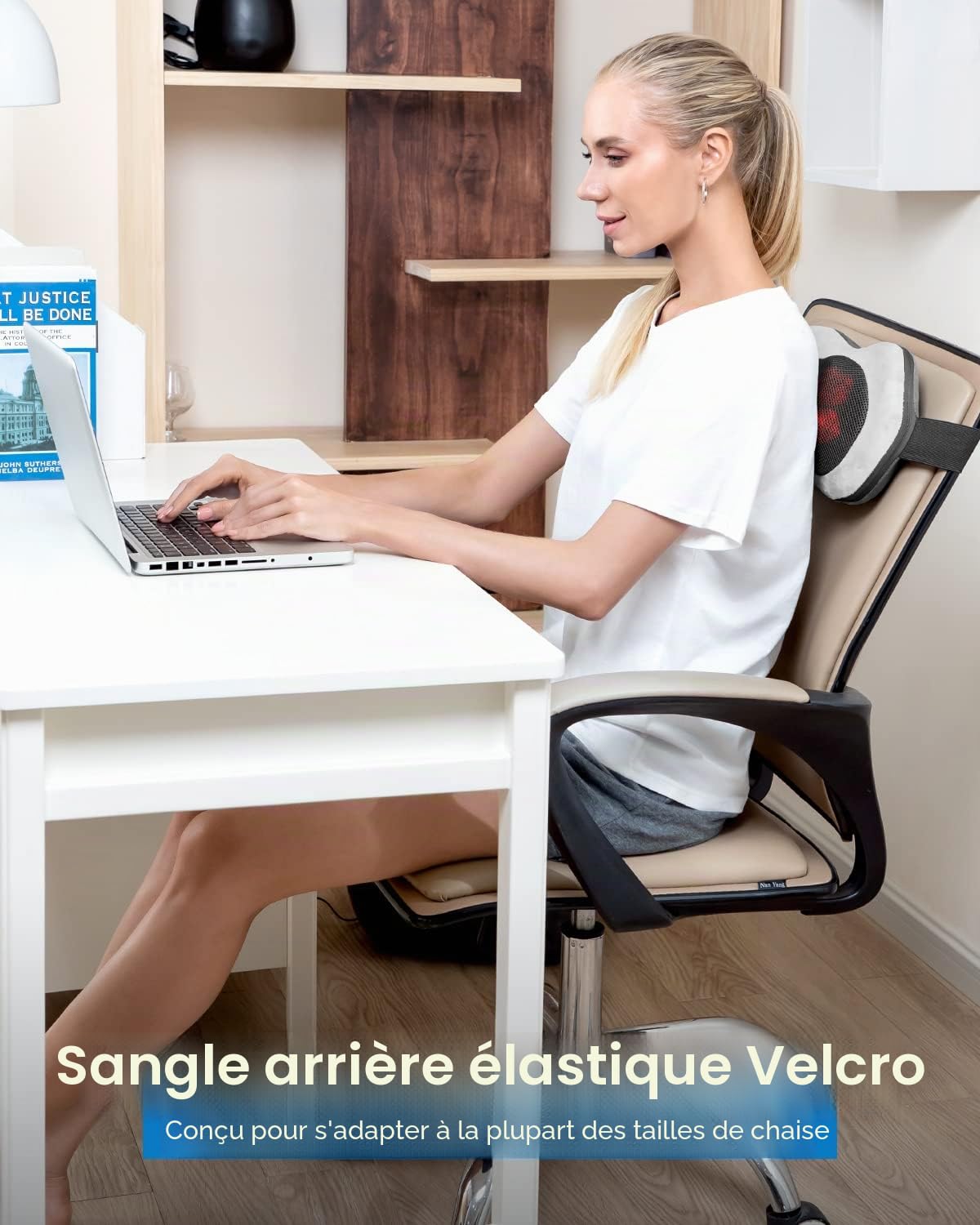 RENPHO coussin de massage avec fonction chauffante, masseur de Dos shiatsu avec malaxage en tissus profonds pour Cou, Dos et Épaules, cadeau de relaxation pour maman, papa
