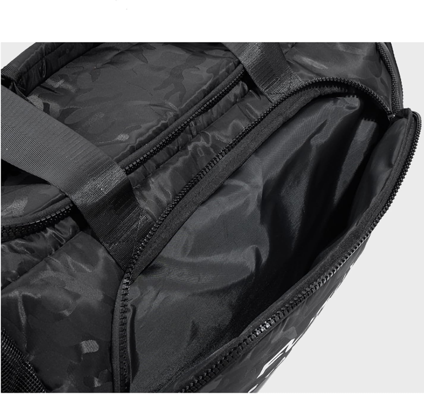 FLUORY Duffle Bag, 45L Large Capacity, Breathable mesh, Wear-Resistant Training Bag for Men Women, Duffle Bag with Shoe Compartment for Workout Travel Boxing, MMA, Fitness
