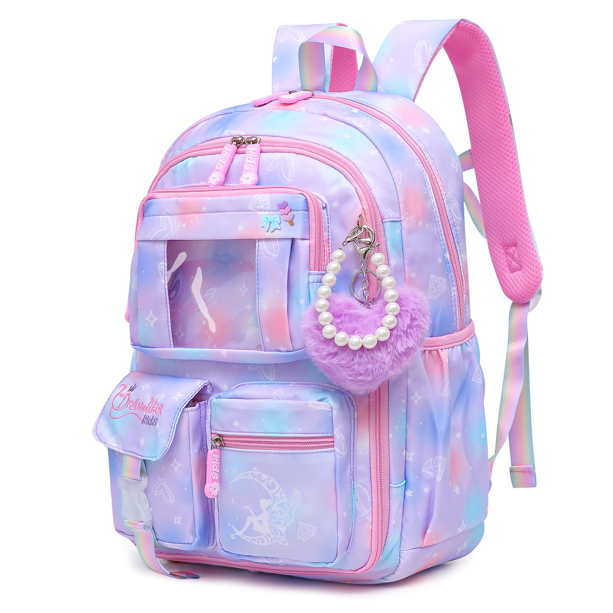 Alrisg Sweet Girls Backpack - Stylish Splash-resistant School Bag with Multiple Pockets & Trendy Laptop Compartment-picture-37