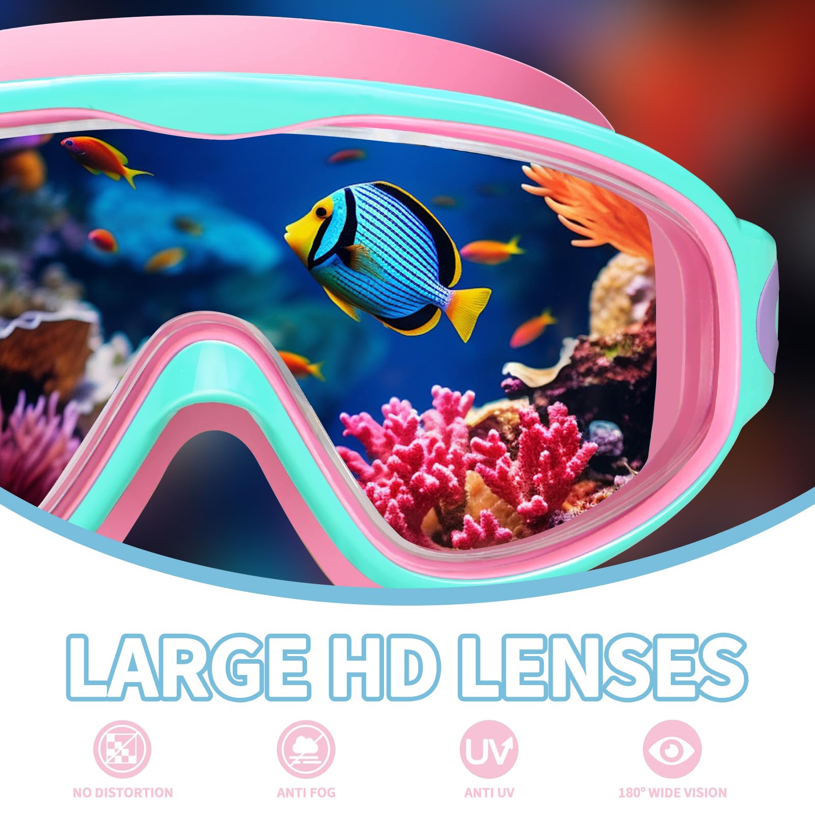Gafas de Natación para Niños Protección UV Antivaho, Paquete de 2
