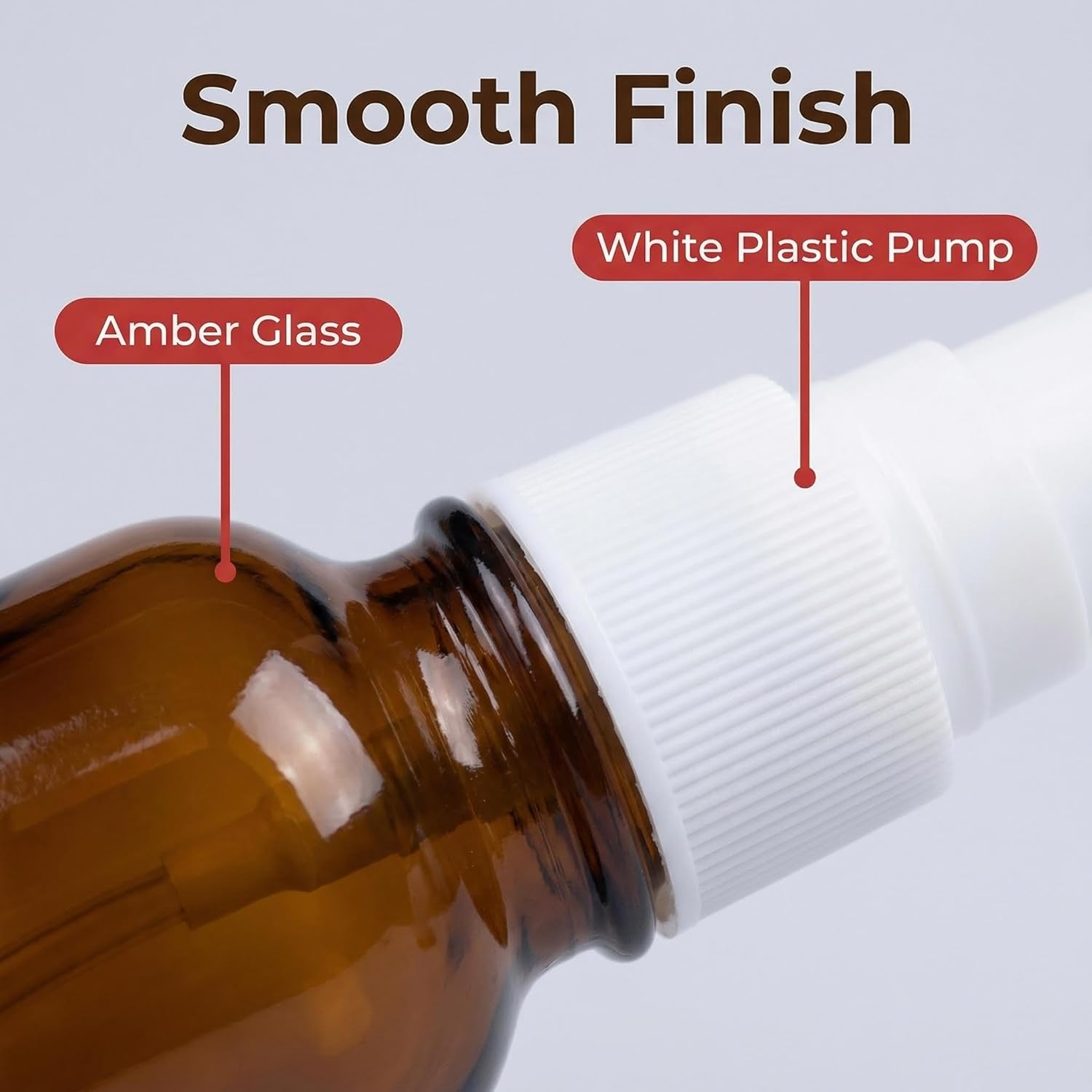 5ML Empty Refillable ber Glass Nasal Spray Bottle Pump Cleanser