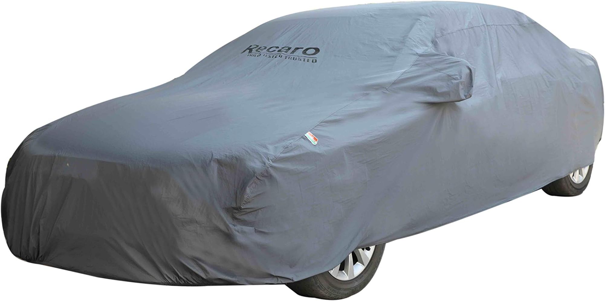 Oshotto/Recaro Dark Grey 100% Anti Reflective, Dustproof and Water Proof Car Body Cover with Mirror Pockets Compatible with Honda City I-dtec 2014-2023