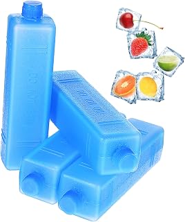 ifundom 4pcs Ice Packs for Cooler: Small Reusable Ice Packs for Lunch Boxes and Cool Bags - Freezer Blocks for Food Preservation and Outdoor