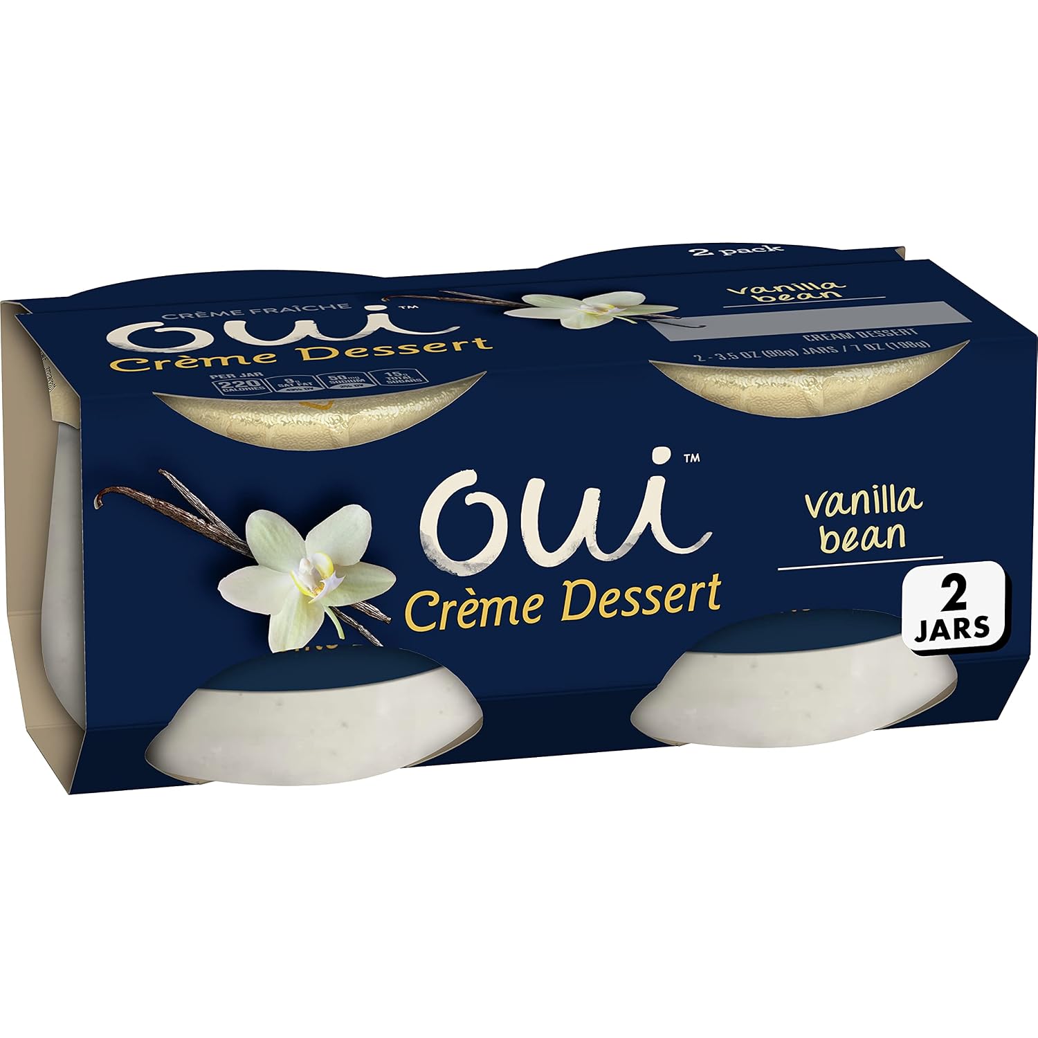 Oui Creme Desserts, Vanilla Bean, 2 Cups