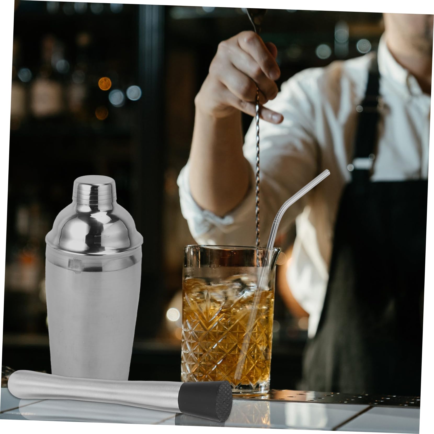 ABOOFAN 22piezas Coctelera Para Cócteles Vaso Medidor y Suministros Para Barman Equipo De Incluyendo Coctelera Herramienta Para Cócteles
