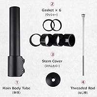 Vista 4 de Azarxis Bike Fork Stem Bicycle Extender Handlebar Riser Adaptor Aluminium Alloy Head up Adapter Flexible Easy Installation for 1-1/8 Inch 28.6 mm