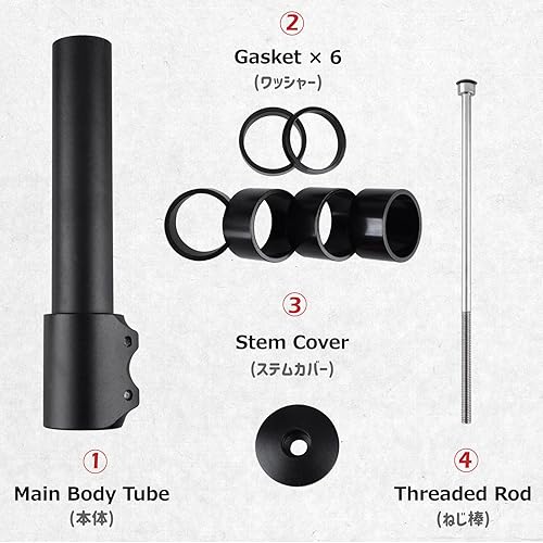 Miniatura 4 de Azarxis Bike Fork Stem Bicycle Extender Handlebar Riser Adaptor Aluminium Alloy Head up Adapter Flexible Easy Installation for 1-1/8 Inch 28.6 mm