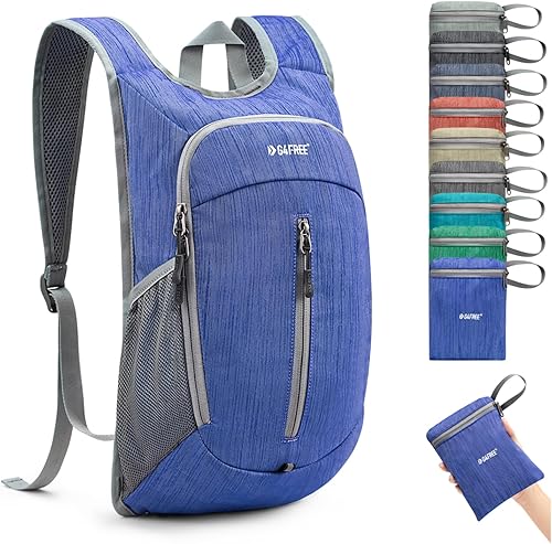 Miniatura 8 de G4Free Mochila de senderismo de 10L Mochila de viaje pequeña Mochila plegable ligera Mochila de hombro plegable casual