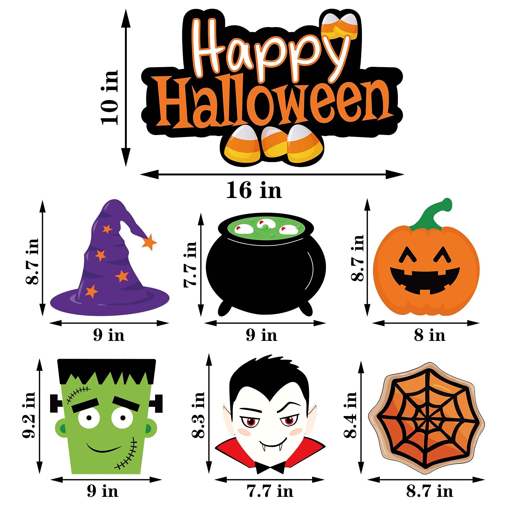 Lot de 68 décorations d'Halloween à suspendre pour salle de classe, décorations de plafond d'Halloween à suspendre, décorations de fête d'Halloween, fantôme, citrouille