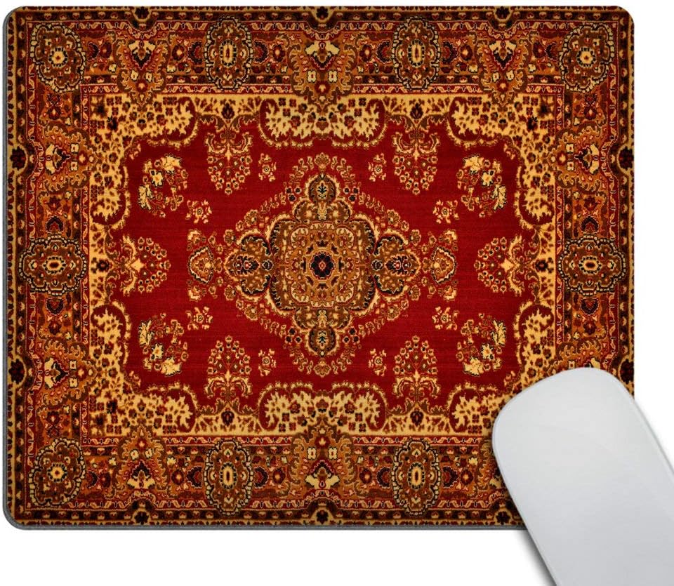 Wasach Rug Mouse pad Vintage Retro Boho Mouse pad Bohemian Ornament
