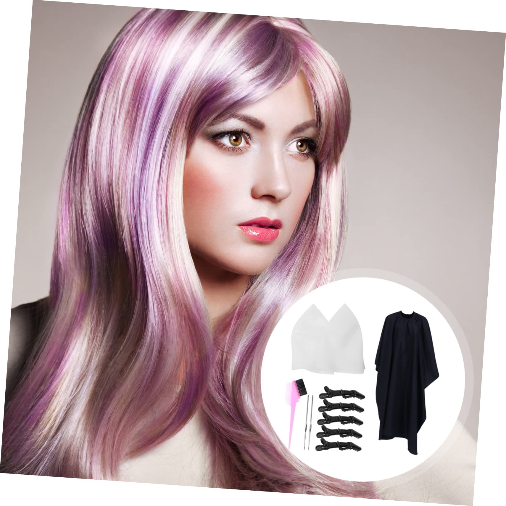 Set per Mèches Cuffia in Silicone 11 Pezzi per Tintura