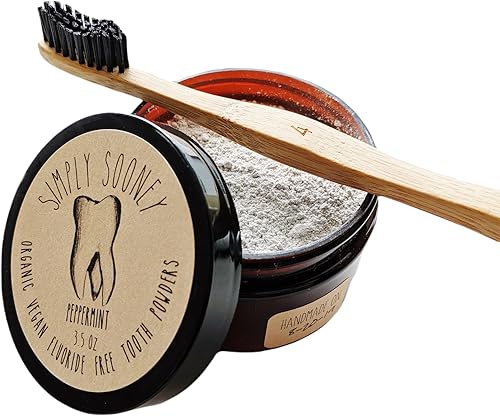 Miniatura 9 de Polvo de dientes remineralizante vegano orgánico sin flúor fórmula de menta Tamaño de valor hasta 6 meses Suministro I Blanqueamiento natural I