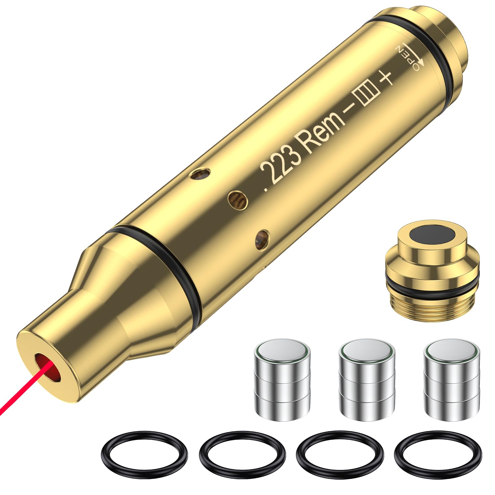 9MM/223REM/380ACP Cartouches d'entraînement Laser Système d'entraînement au tir à Sec Convient pour l'entraînement au tir à Sec avec Trois Jeux de Piles