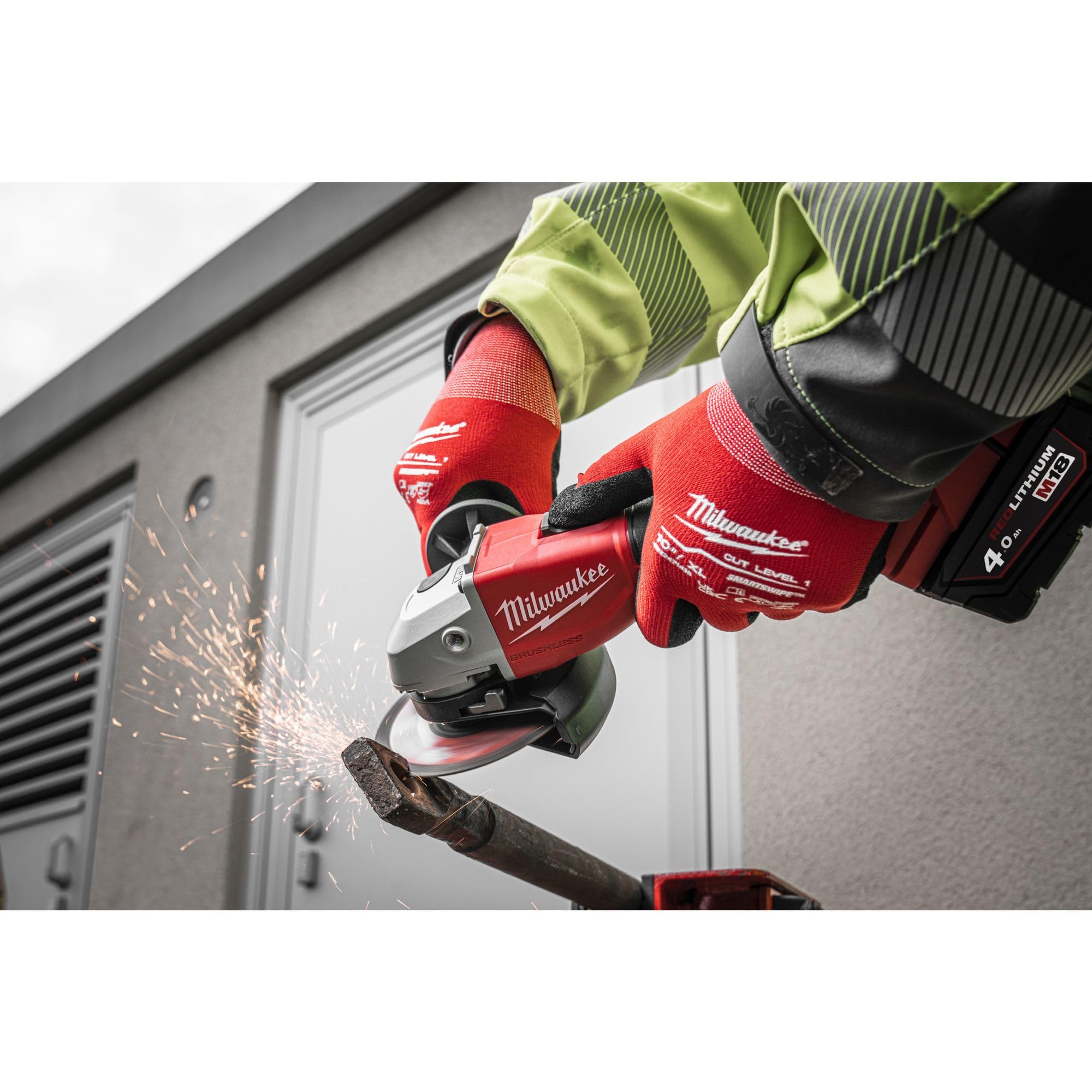 MILWAUKEE M18BLSAG125X-0 - Amoladora angular de 125 mm para profesionales, rendimiento óptimo y mayor durabilidad