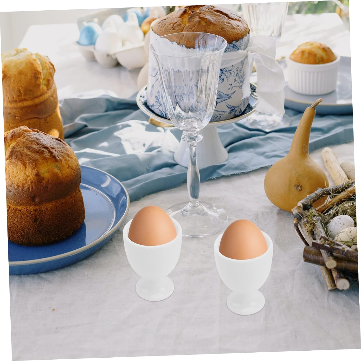 MAGICLULU 6pcs Ceramics Cups Practical Holders for Breakfast Smooth Collecting Design for Housewarming