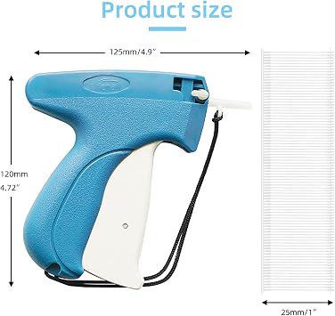 Tagging Gun for Clothing, 1606pcs Price Tag Gun Kit for Clothes Labeler, Garment Tag Attacher Gun with 6 Steel Needles and 1600 1-in Barbs Fasteners (Not Stitch Gun)