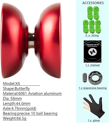 Miniatura 3 de Yoyo profesional sensible para Halloween, Navidad, Yo Yo de aluminio para niños principiantes, rodamiento de bolas de repuesto para jugadores