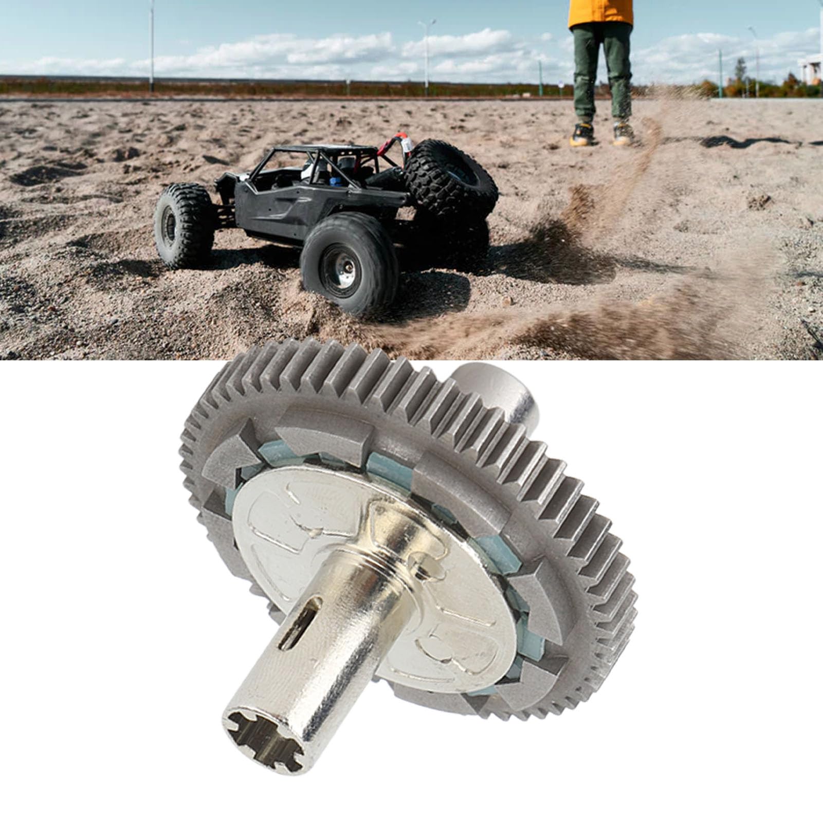 Zestaw wału napędowego suwaka centralnego, stal hartowana 57T ​​do samochodu RC 1/10 4 X 4 Vorteks (Błękit nieba)
