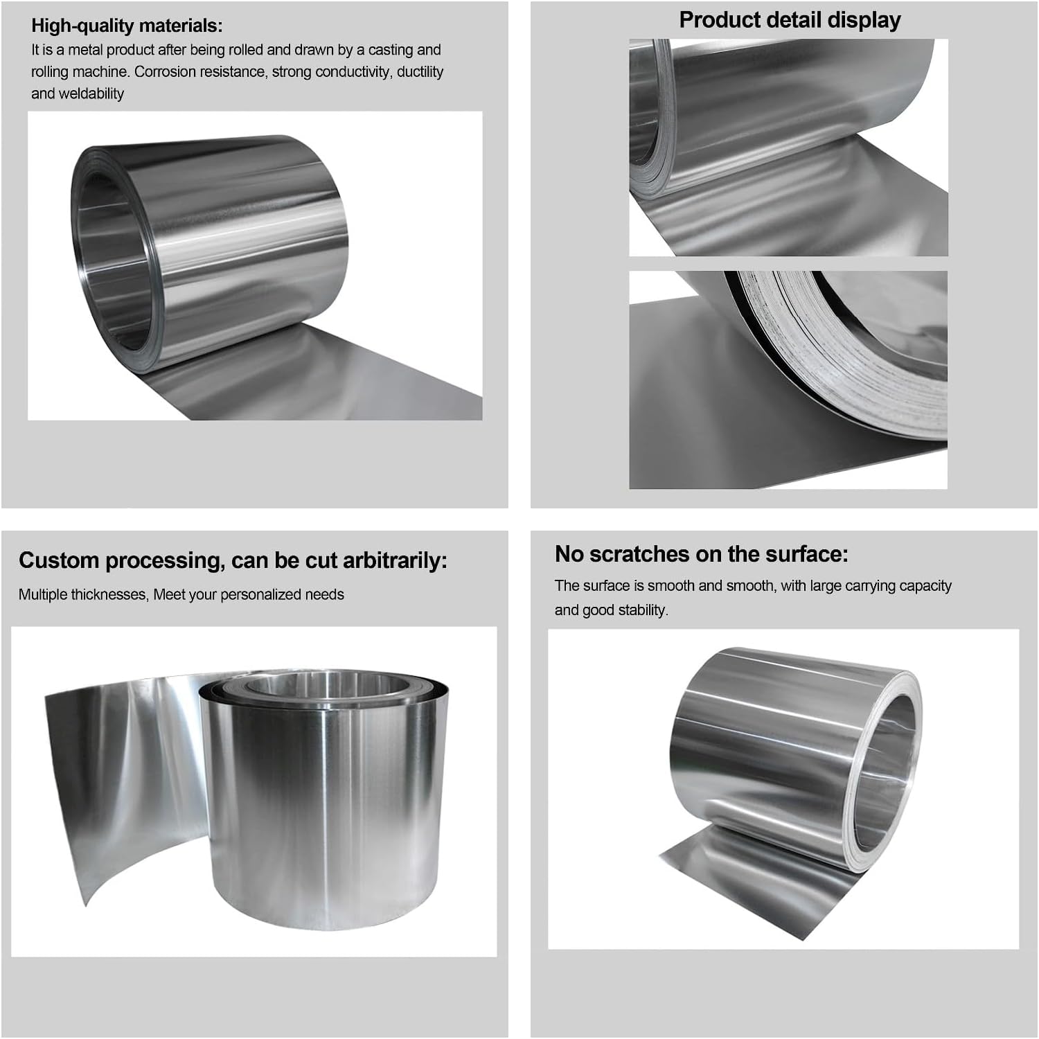 Stainless Steel Foil Roll, Metal Foil Plate,Aluminum Strip - AL Foil Thin Sheet for Laboratory Metal Material Plate,Length 5m,Width 20mm,Thickness 1mm(Width 30mm,Thickness 2mm)