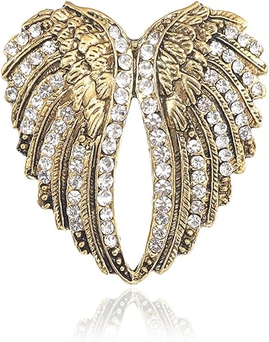 Angel Wing Brooch Rhinestone Brooch Jewelry Crystal Brooches and Pins for Women 