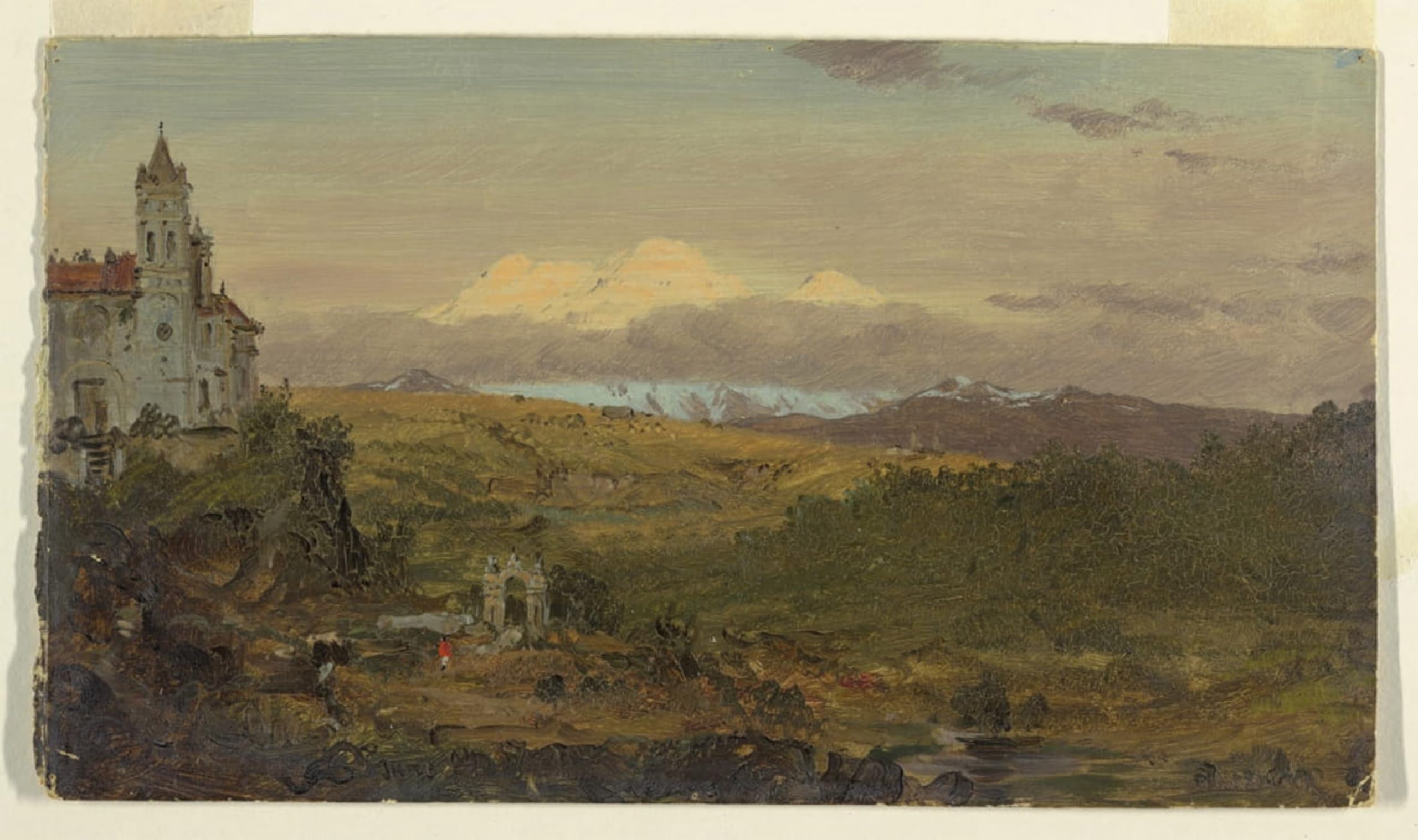 ARTXLXXBN Famous Prints Artwork Pictures Poster Painting Art Cathedral Chillo Ecuador by Frederic Edwin Church Artwork Landscape Pictures for Home Decor 60x90cm