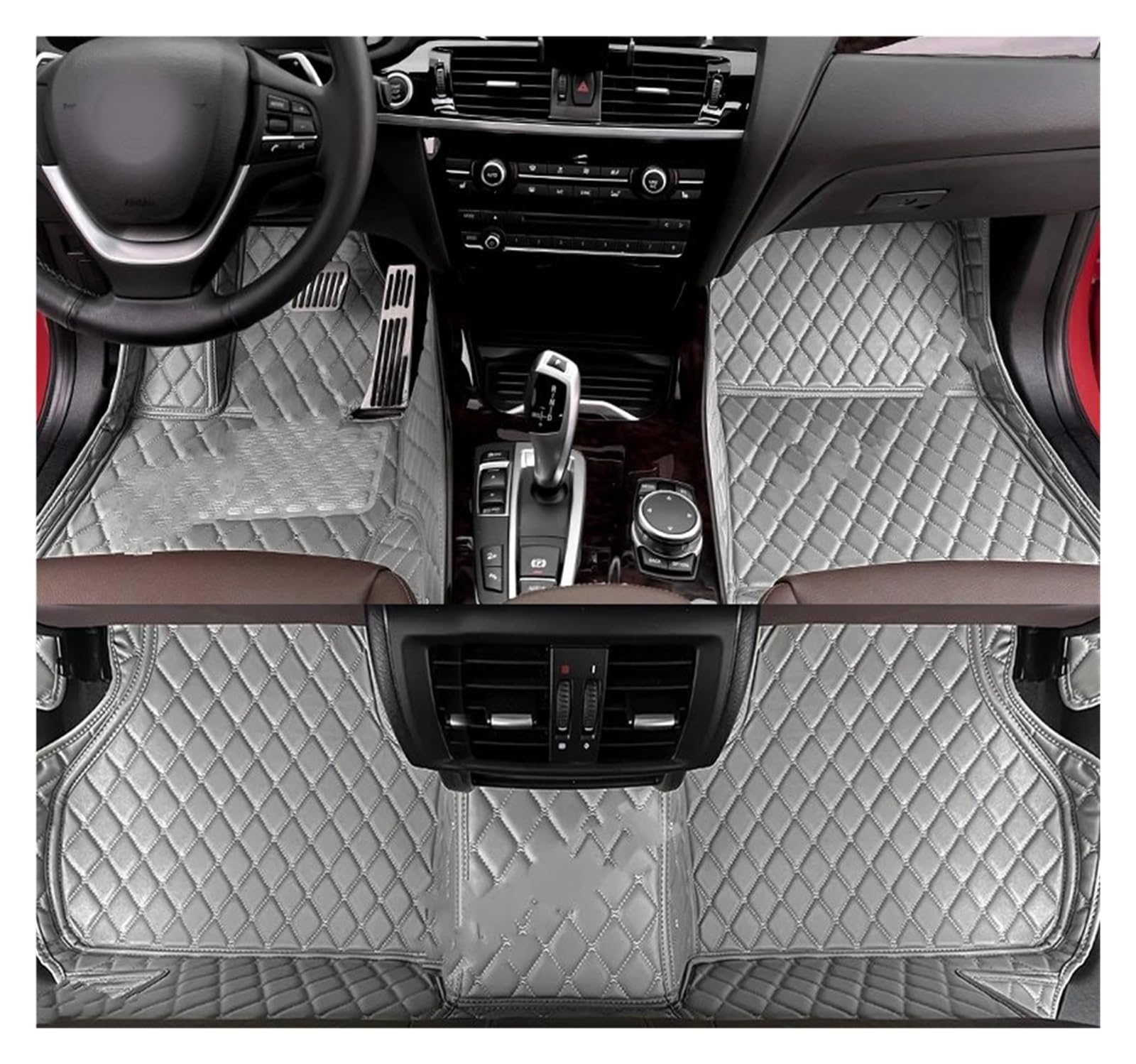 DFOF - Alfombrilla De Maletero Para Mercedes-Benz EQE SUV (2023-2025) | Cuero Artificial, Impermeable Y Antideslizante - Color Café (Coffee-Trunk)