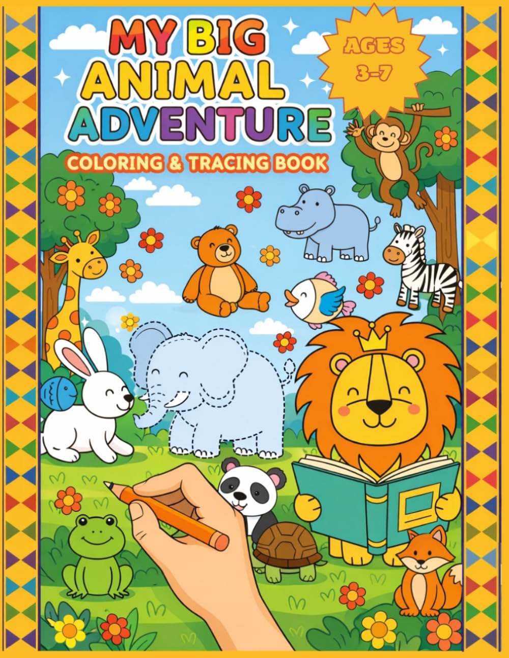 My Big Animal Adventure: Coloring and Tracing book [Ages 3-7 years] (The Little Learners Activity Series)